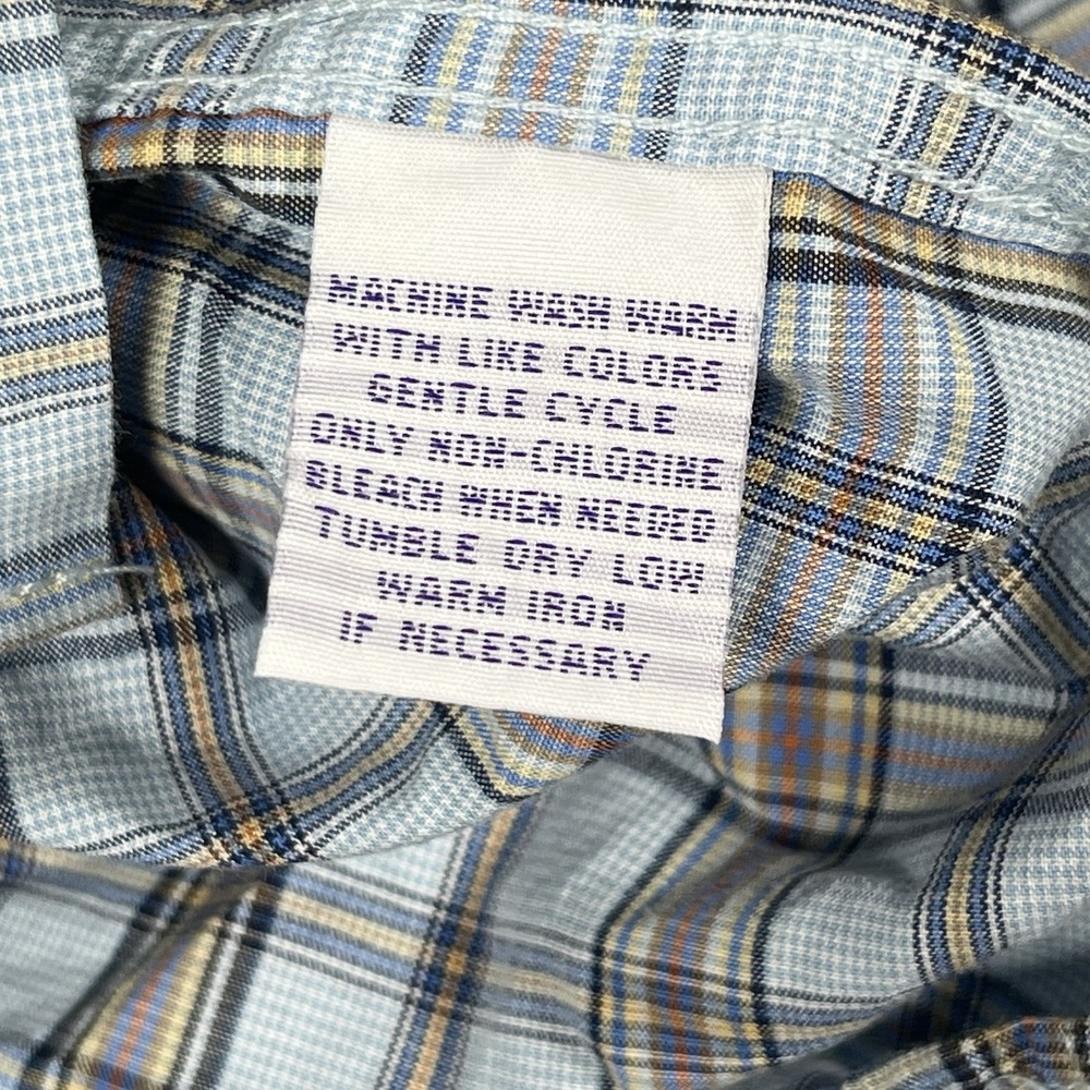 Alan Flusser Shirt XL Colorful Plaid Casual Cotton Button Up Long Sleeve Mens - Picture 5 of 9